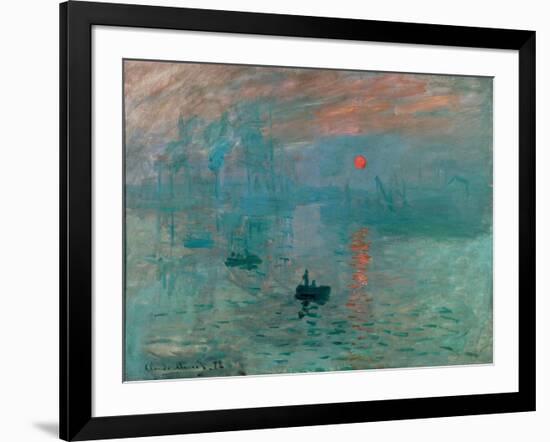 Impression, Soleil Levant (Impression, Rising Sun), painted 1872 in Le Havre, France.-Claude Monet-Framed Giclee Print