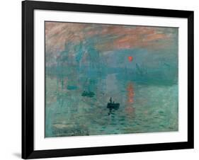 Impression, Soleil Levant (Impression, Rising Sun), painted 1872 in Le Havre, France.-Claude Monet-Framed Giclee Print