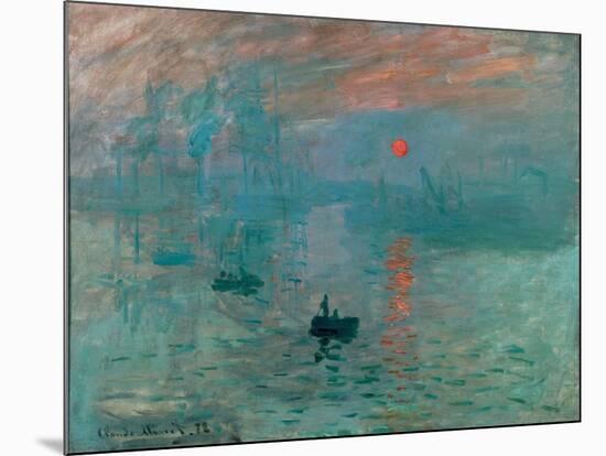 Impression, Soleil Levant (Impression, Rising Sun), painted 1872 in Le Havre, France.-Claude Monet-Mounted Giclee Print