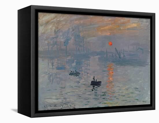 Impression: Sunrise, 1872-Claude Monet-Framed Stretched Canvas