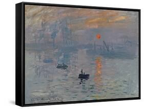 Impression: Sunrise, 1872-Claude Monet-Framed Stretched Canvas