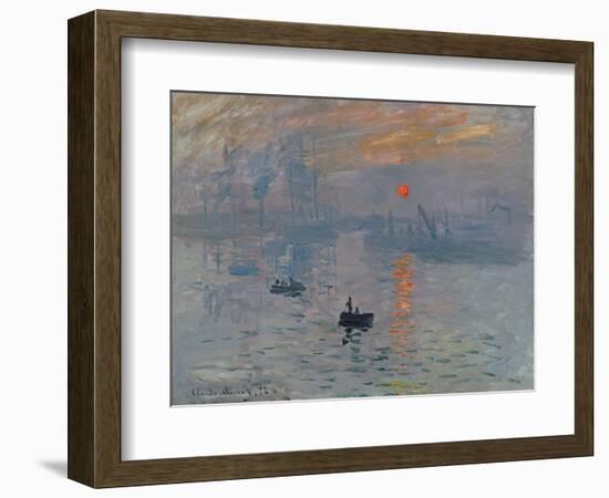 Impression: Sunrise, 1872-Claude Monet-Framed Premium Giclee Print