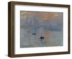 Impression: Sunrise, 1872-Claude Monet-Framed Premium Giclee Print