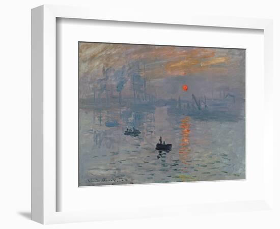 Impression: Sunrise, 1872-Claude Monet-Framed Premium Giclee Print