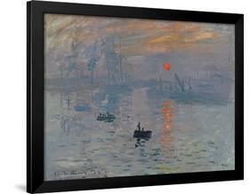 Impression: Sunrise, 1872-Claude Monet-Framed Premium Giclee Print