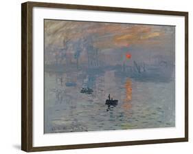 Impression: Sunrise, 1872-Claude Monet-Framed Giclee Print