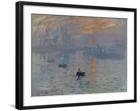 Impression: Sunrise, 1872-Claude Monet-Framed Giclee Print