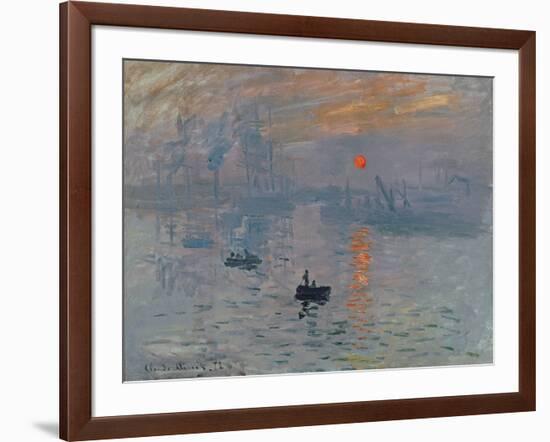 Impression: Sunrise, 1872-Claude Monet-Framed Giclee Print