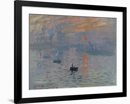 Impression: Sunrise, 1872-Claude Monet-Framed Giclee Print