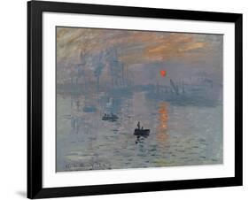 Impression: Sunrise, 1872-Claude Monet-Framed Giclee Print