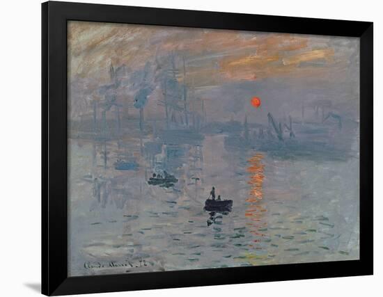 Impression: Sunrise, 1872-Claude Monet-Framed Giclee Print