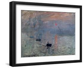 Impression, Sunrise, 1872-Claude Monet-Framed Art Print