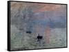 Impression, Sunrise, 1872-Claude Monet-Framed Stretched Canvas
