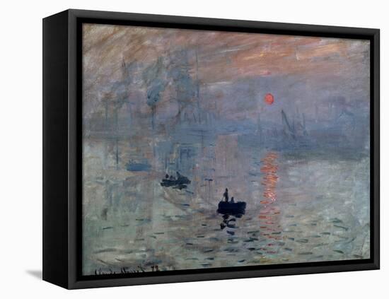 Impression, Sunrise, 1872-Claude Monet-Framed Stretched Canvas