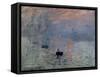 Impression, Sunrise, 1872-Claude Monet-Framed Stretched Canvas