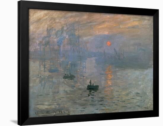 Impression: Sunrise, 1872-Claude Monet-Framed Premium Giclee Print