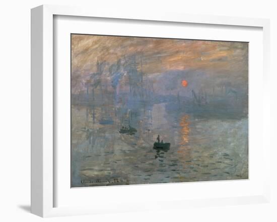 Impression: Sunrise, 1872-Claude Monet-Framed Giclee Print