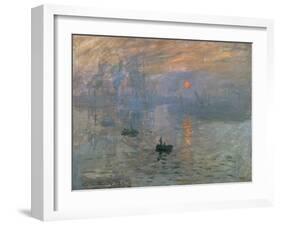 Impression: Sunrise, 1872-Claude Monet-Framed Giclee Print