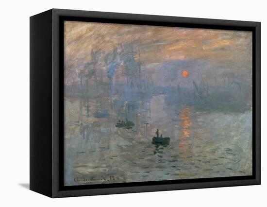Impression: Sunrise, 1872-Claude Monet-Framed Stretched Canvas