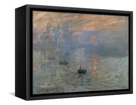 Impression: Sunrise, 1872-Claude Monet-Framed Stretched Canvas