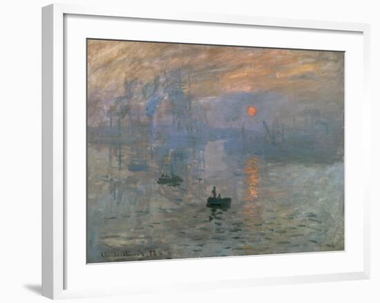 Impression: Sunrise, 1872-Claude Monet-Framed Giclee Print