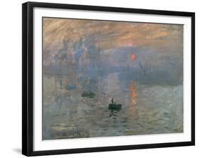 Impression: Sunrise, 1872-Claude Monet-Framed Giclee Print