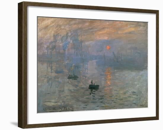 Impression: Sunrise, 1872-Claude Monet-Framed Giclee Print