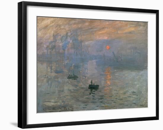 Impression: Sunrise, 1872-Claude Monet-Framed Giclee Print