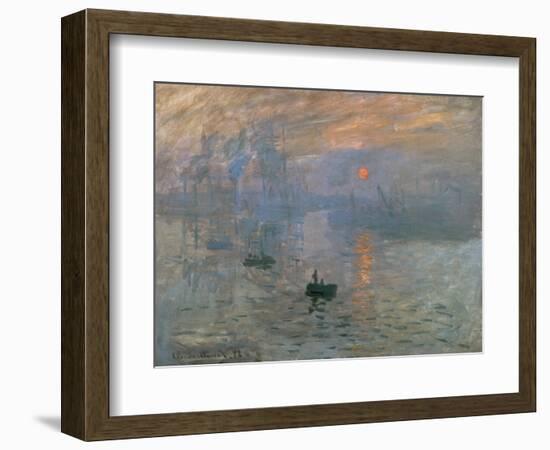 Impression: Sunrise, 1872-Claude Monet-Framed Giclee Print