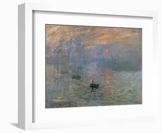 Impression: Sunrise, 1872-Claude Monet-Framed Giclee Print