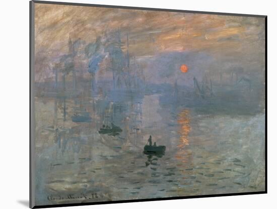 Impression: Sunrise, 1872-Claude Monet-Mounted Giclee Print