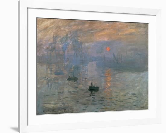 Impression: Sunrise, 1872-Claude Monet-Framed Giclee Print