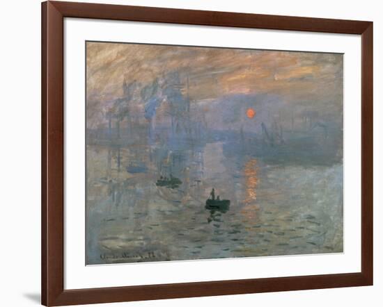 Impression: Sunrise, 1872-Claude Monet-Framed Giclee Print