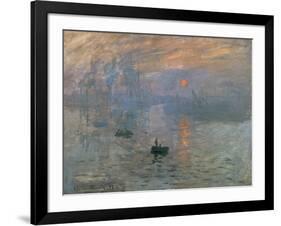 Impression: Sunrise, 1872-Claude Monet-Framed Giclee Print