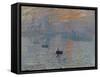 Impression: Sunrise, 1872-Claude Monet-Framed Stretched Canvas