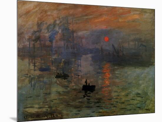 Impression: Sunrise 1873-Claude Monet-Mounted Giclee Print