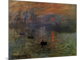 Impression: Sunrise 1873-Claude Monet-Mounted Giclee Print