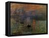 Impression: Sunrise 1873-Claude Monet-Framed Stretched Canvas