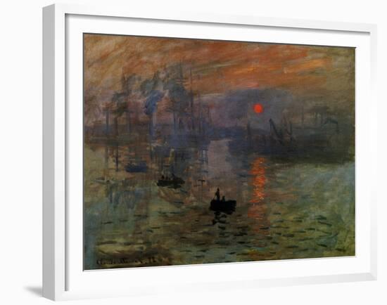 Impression: Sunrise 1873-Claude Monet-Framed Giclee Print