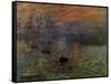 Impression: Sunrise 1873-Claude Monet-Framed Stretched Canvas