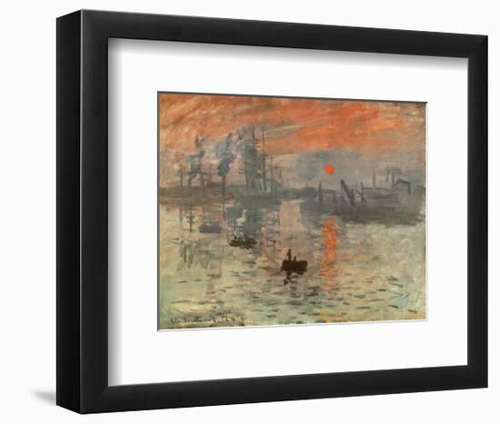 Impression, Sunrise, c.1872-Claude Monet-Framed Art Print