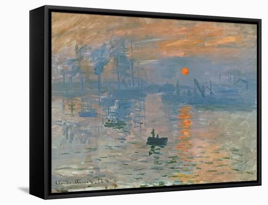 Impression, Sunrise (Impression, Soleil Levan), 1872-Claude Monet-Framed Stretched Canvas