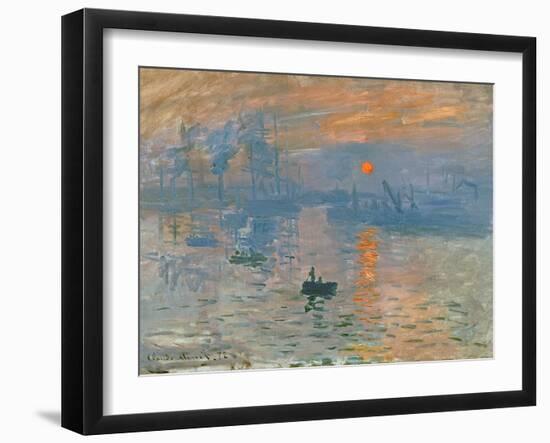 Impression, Sunrise (Impression, Soleil Levan), 1872-Claude Monet-Framed Giclee Print