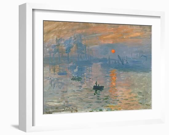 Impression, Sunrise (Impression, Soleil Levan), 1872-Claude Monet-Framed Giclee Print