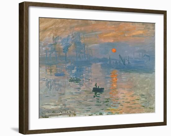 Impression, Sunrise (Impression, Soleil Levan), 1872-Claude Monet-Framed Giclee Print