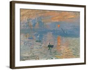 Impression, Sunrise (Impression, Soleil Levan), 1872-Claude Monet-Framed Giclee Print