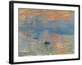 Impression, Sunrise (Impression, Soleil Levan), 1872-Claude Monet-Framed Giclee Print