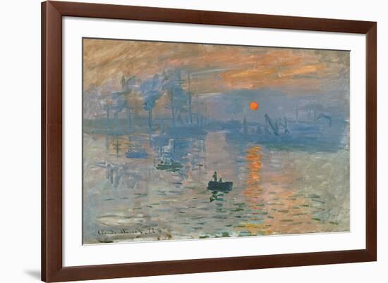 Impression, Sunrise (Impression, Soleil Levan), 1872-Claude Monet-Framed Giclee Print