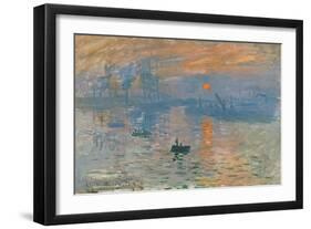 Impression, Sunrise (Impression, Soleil Levan), 1872-Claude Monet-Framed Giclee Print