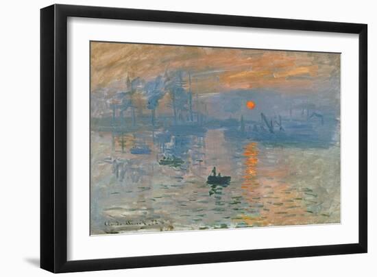 Impression, Sunrise (Impression, Soleil Levan), 1872-Claude Monet-Framed Giclee Print